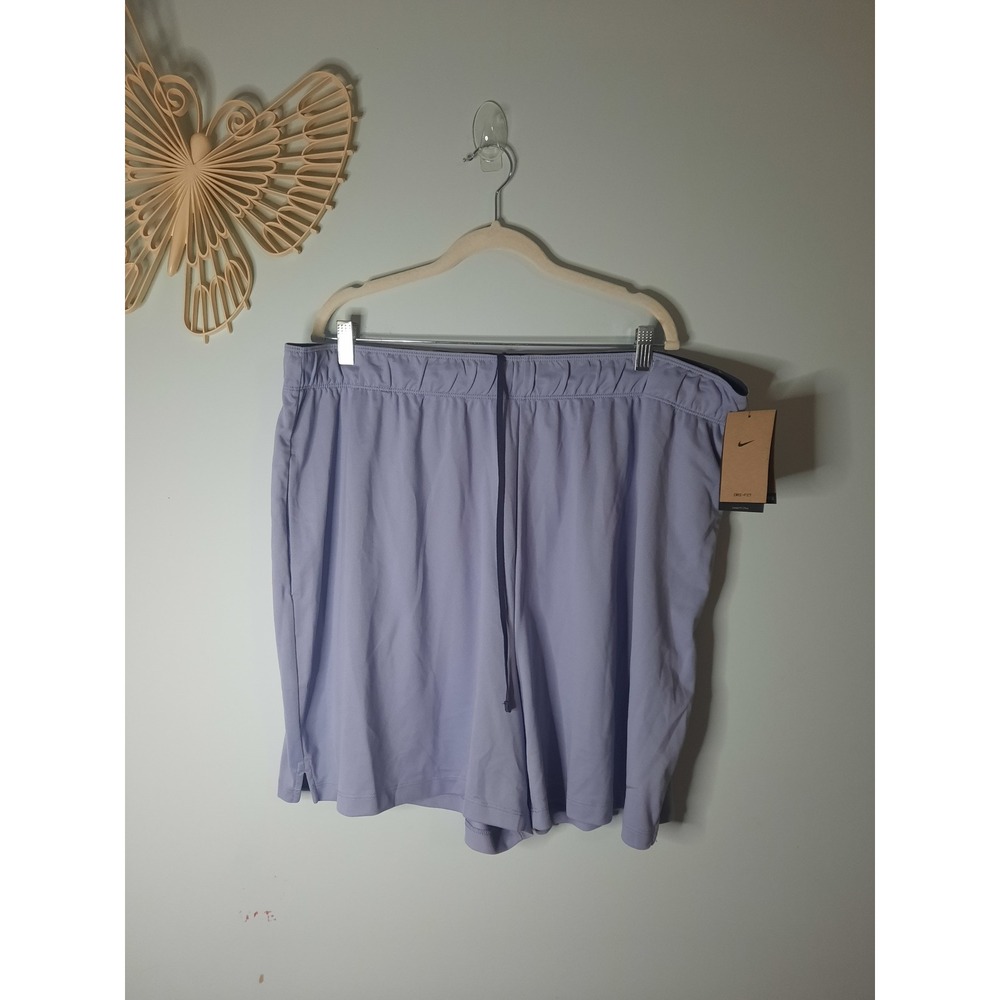 Nike Dri-FIT Womens Plus Size 2X Training Shorts Light Purple NWT